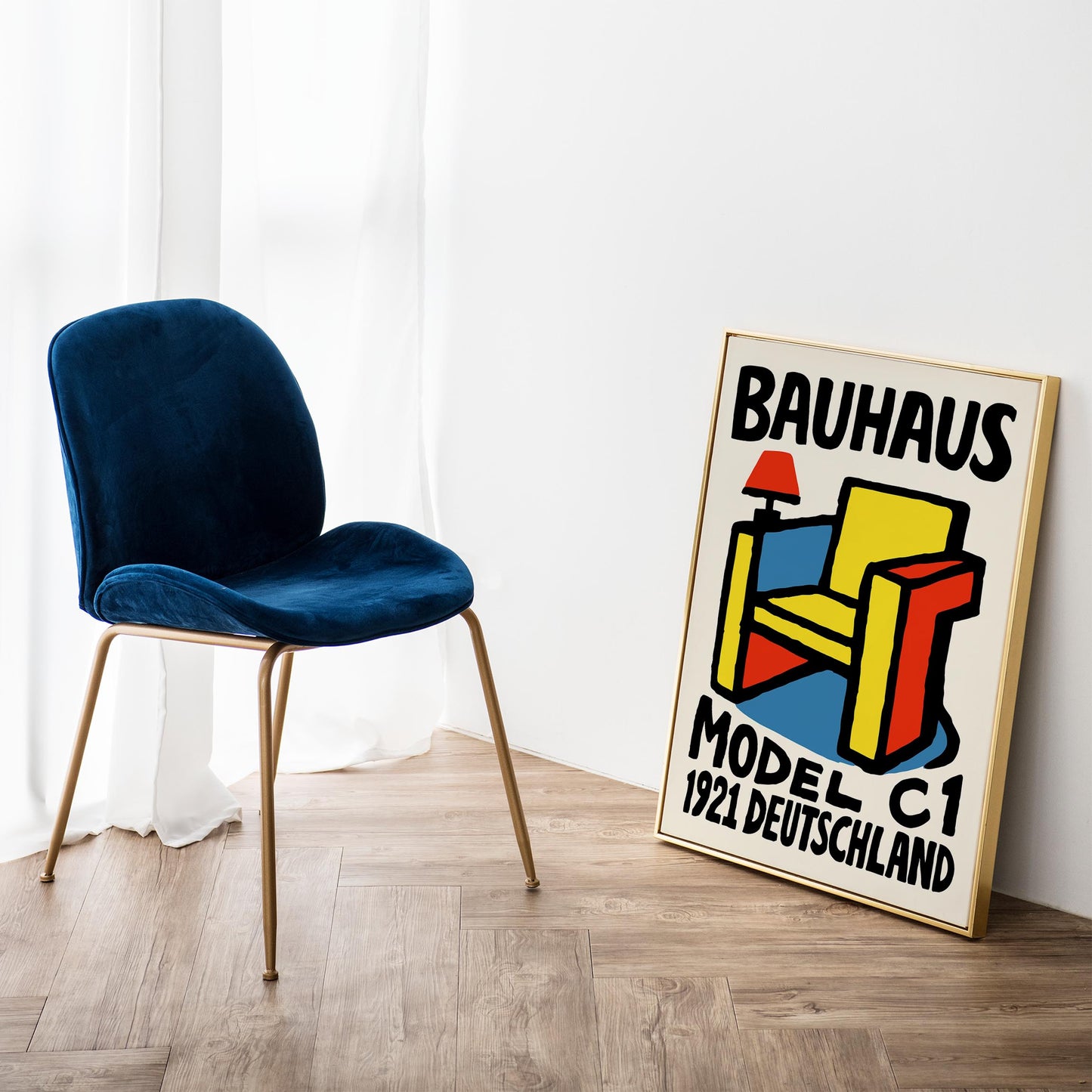 Bauhaus Chair Poster - Mid Century Modern Wall Art