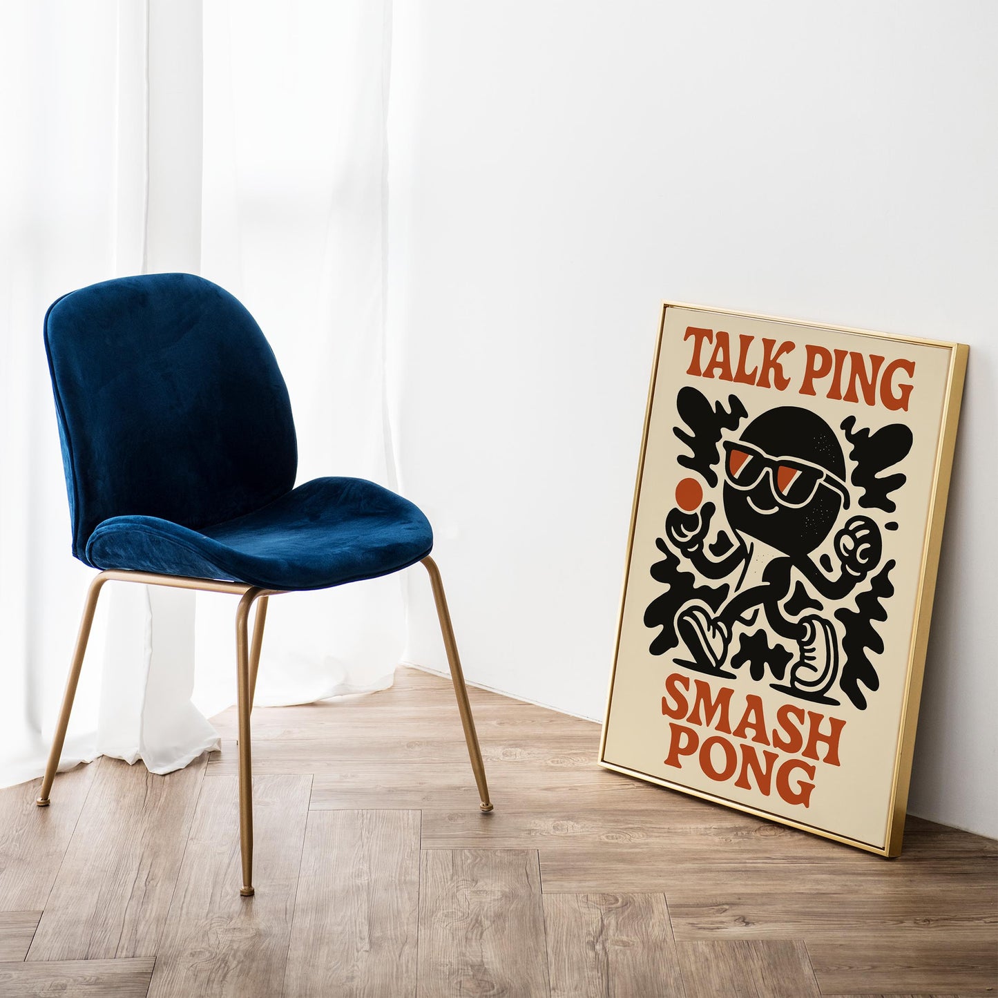 Smash Pong Retro Poster