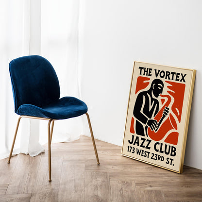 Vintage Jazz Club Poster - Retro Music Wall Art