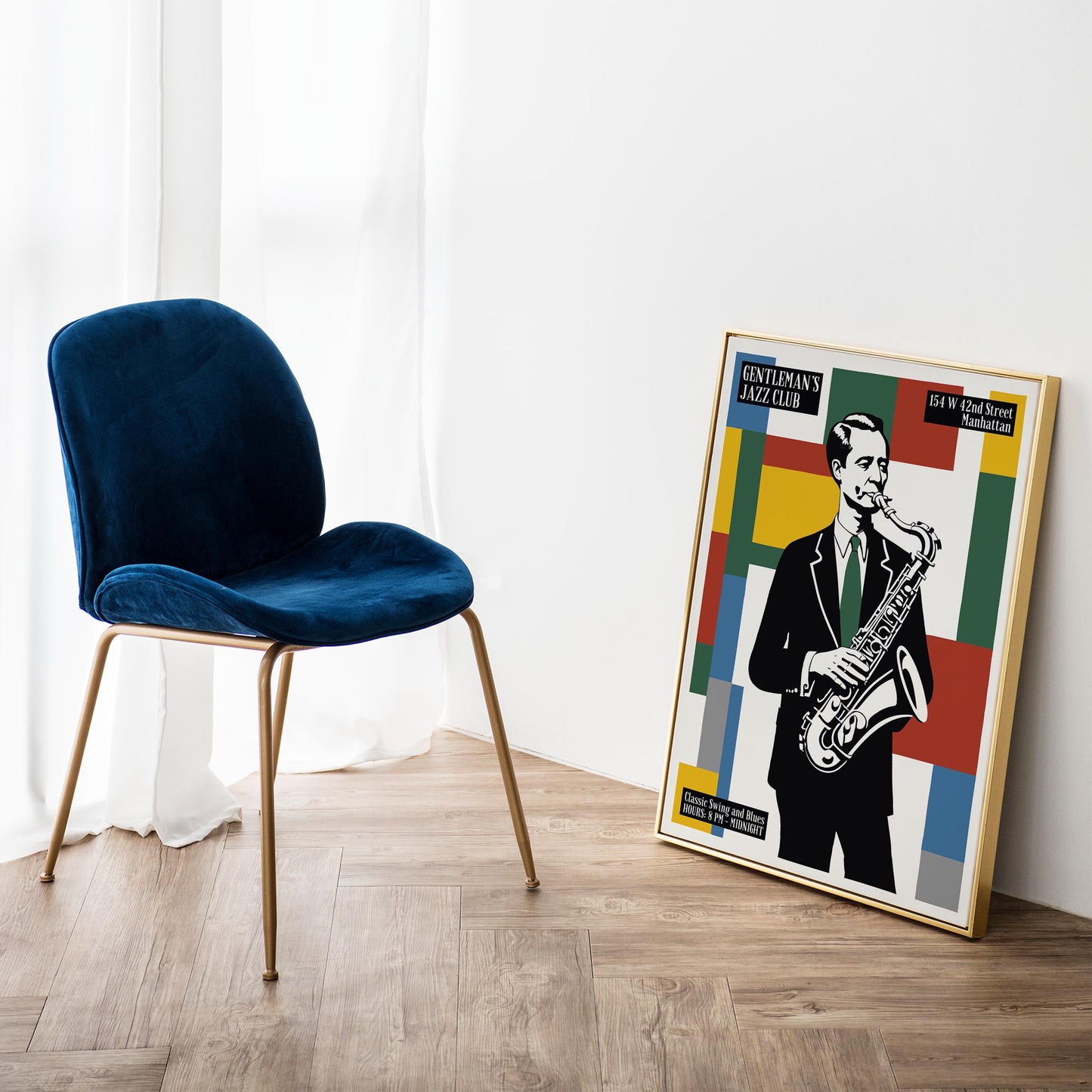 Gentleman's Jazz Club Saxophone Poster