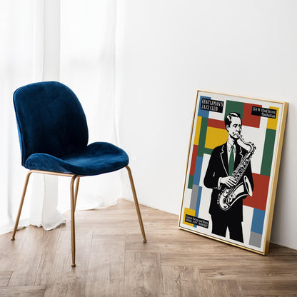 Gentleman's Jazz Club Saxophone Poster