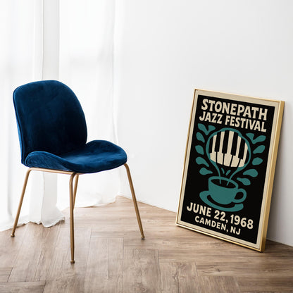 NJ 1968 Jazz Festival Poster Print