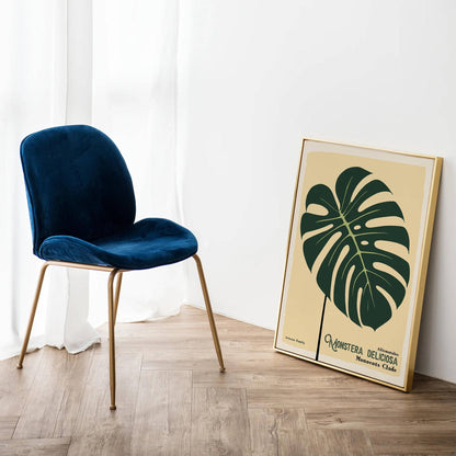Monstera Deliciosa Retro Wall Art Print