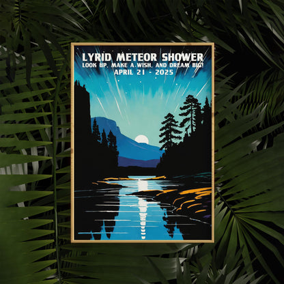 Meteor Shower Night Poster