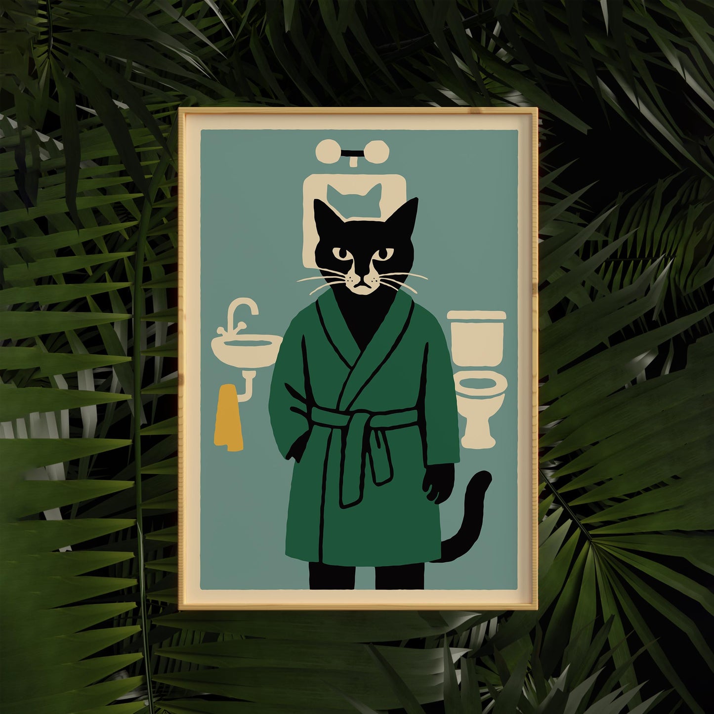 Bath Time Cat Poster