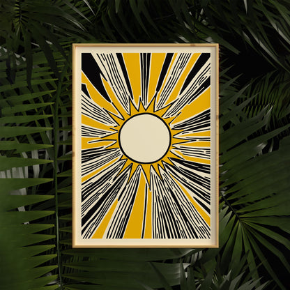 Sunburst Graphic Poster Print