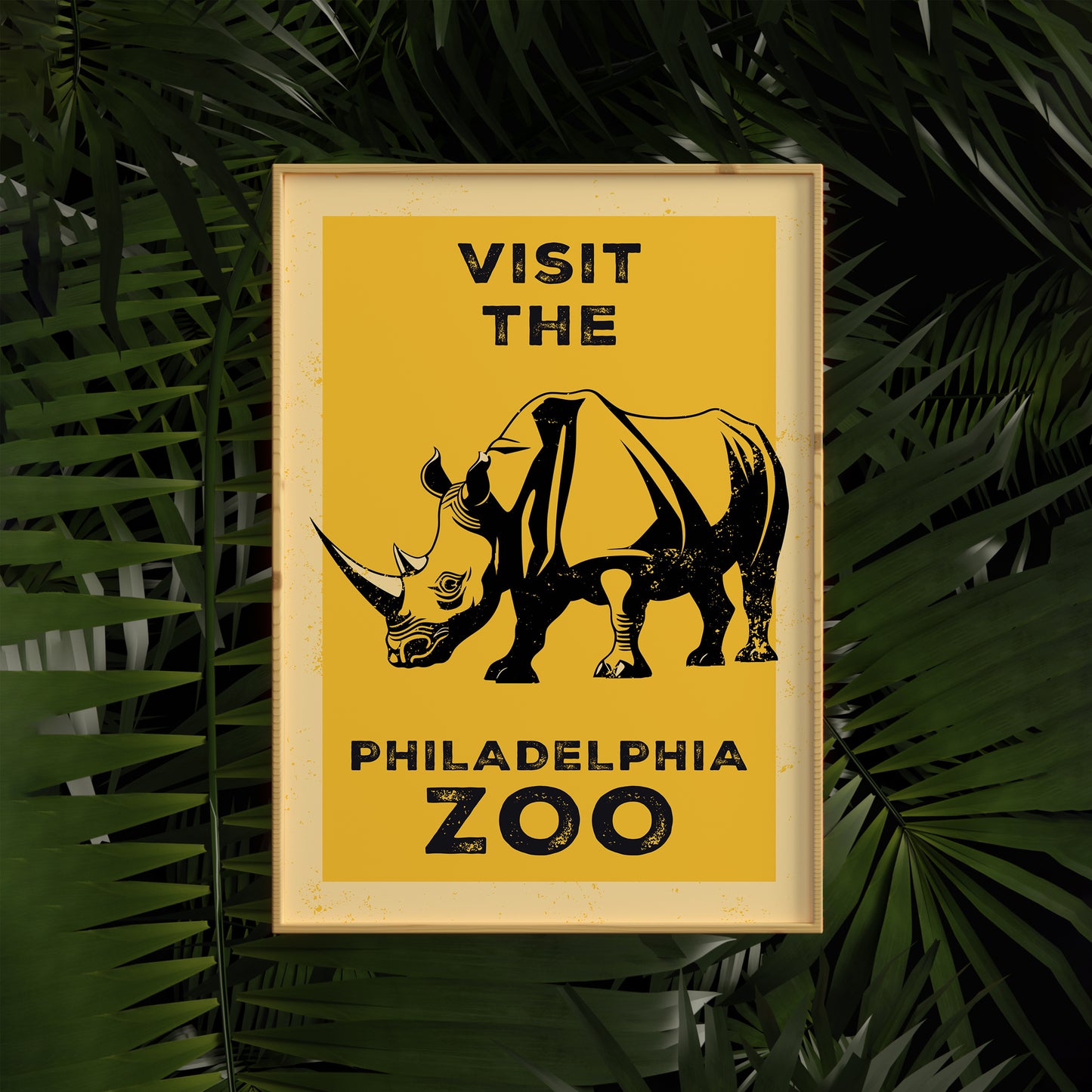 Philadelphia Zoo Vintage Travel Poster