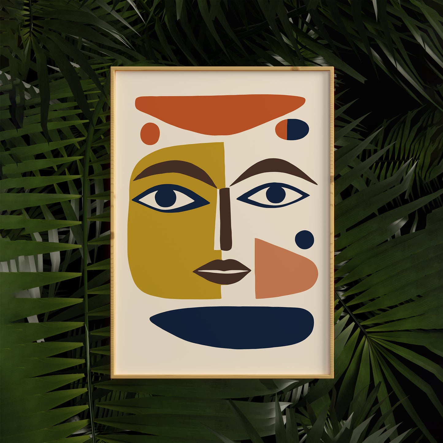 Cubism Abstract Face Art Print