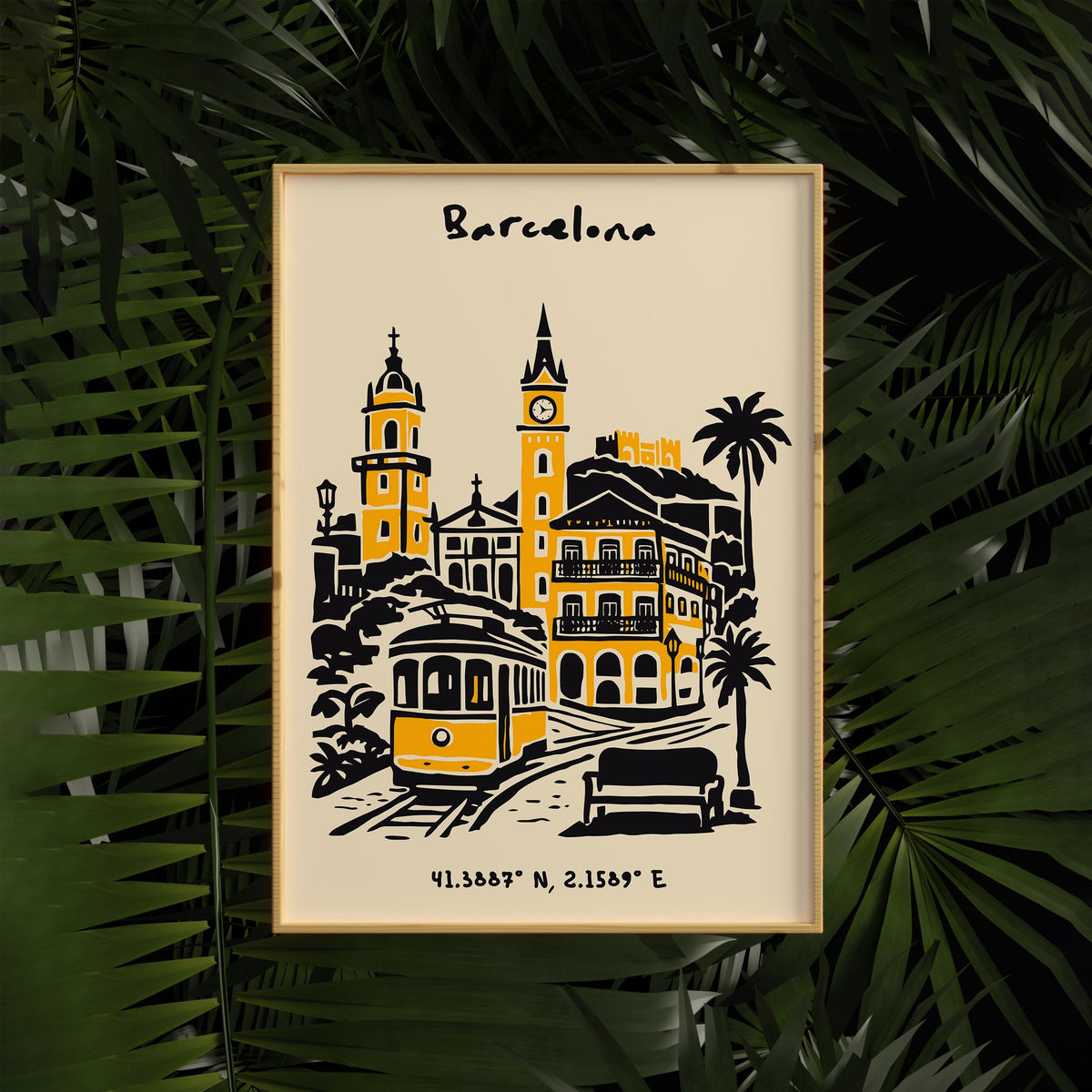 Barcelona Spain Poster 2026 – Travel Wall Art Print
