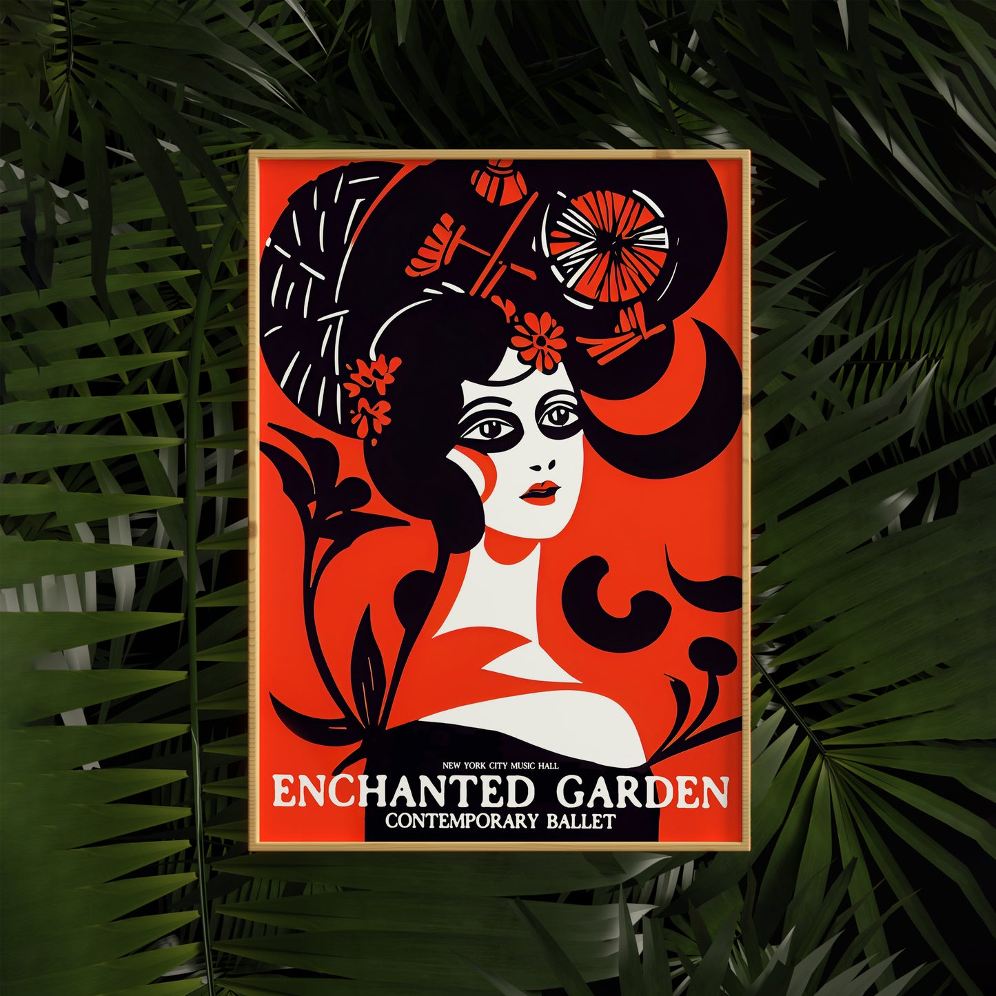 NYC Enchanted Garden Ballet Retro Poster