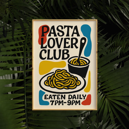 Pasta Lover Club Poster