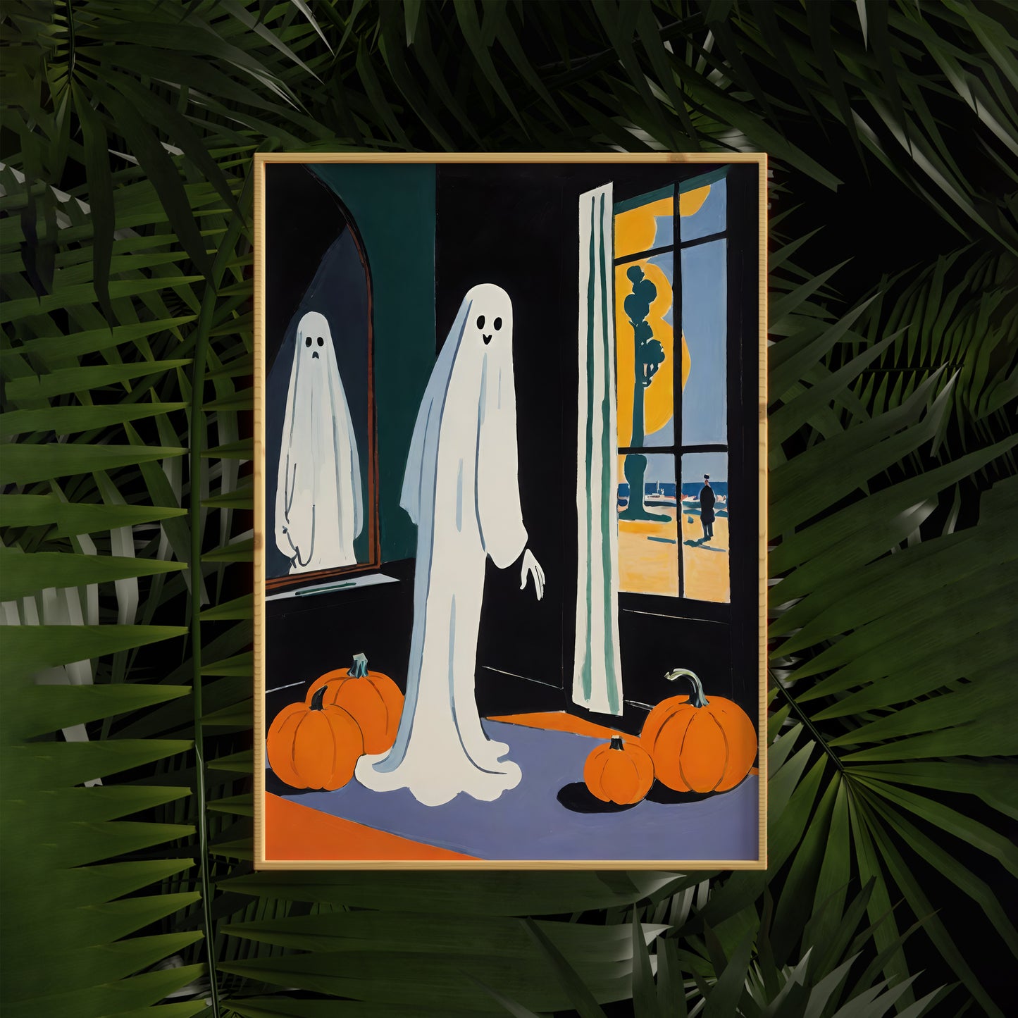 Cute Halloween Ghost Wall Art Poster