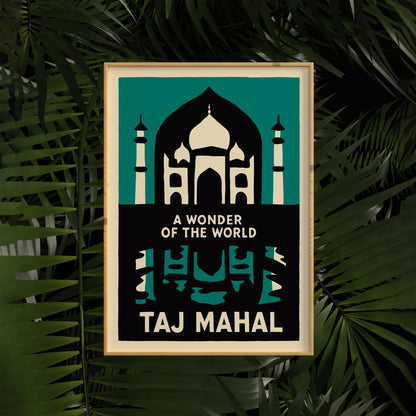 Taj Mahal Wonder Poster