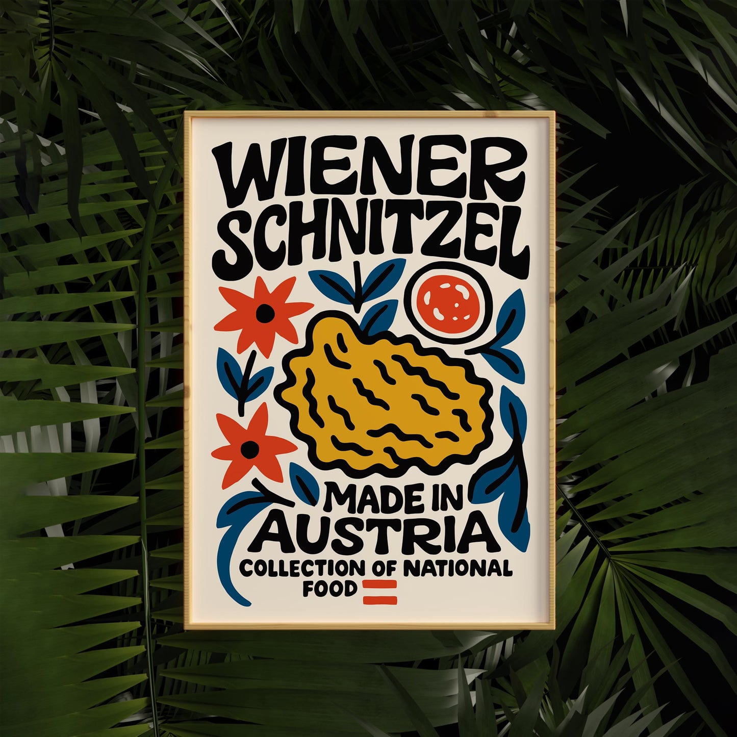 Wiener Schnitzel Austria Food Print