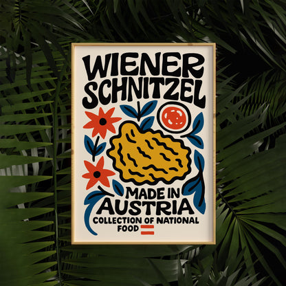 Wiener Schnitzel Austria Food Print