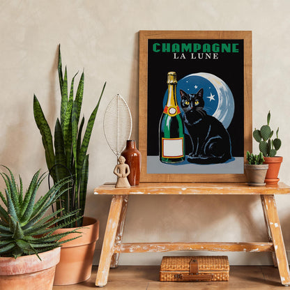 Champagne La Lune Wall Art