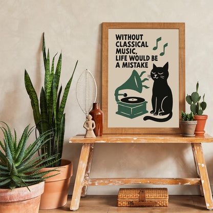 Classical Music Cat Poster