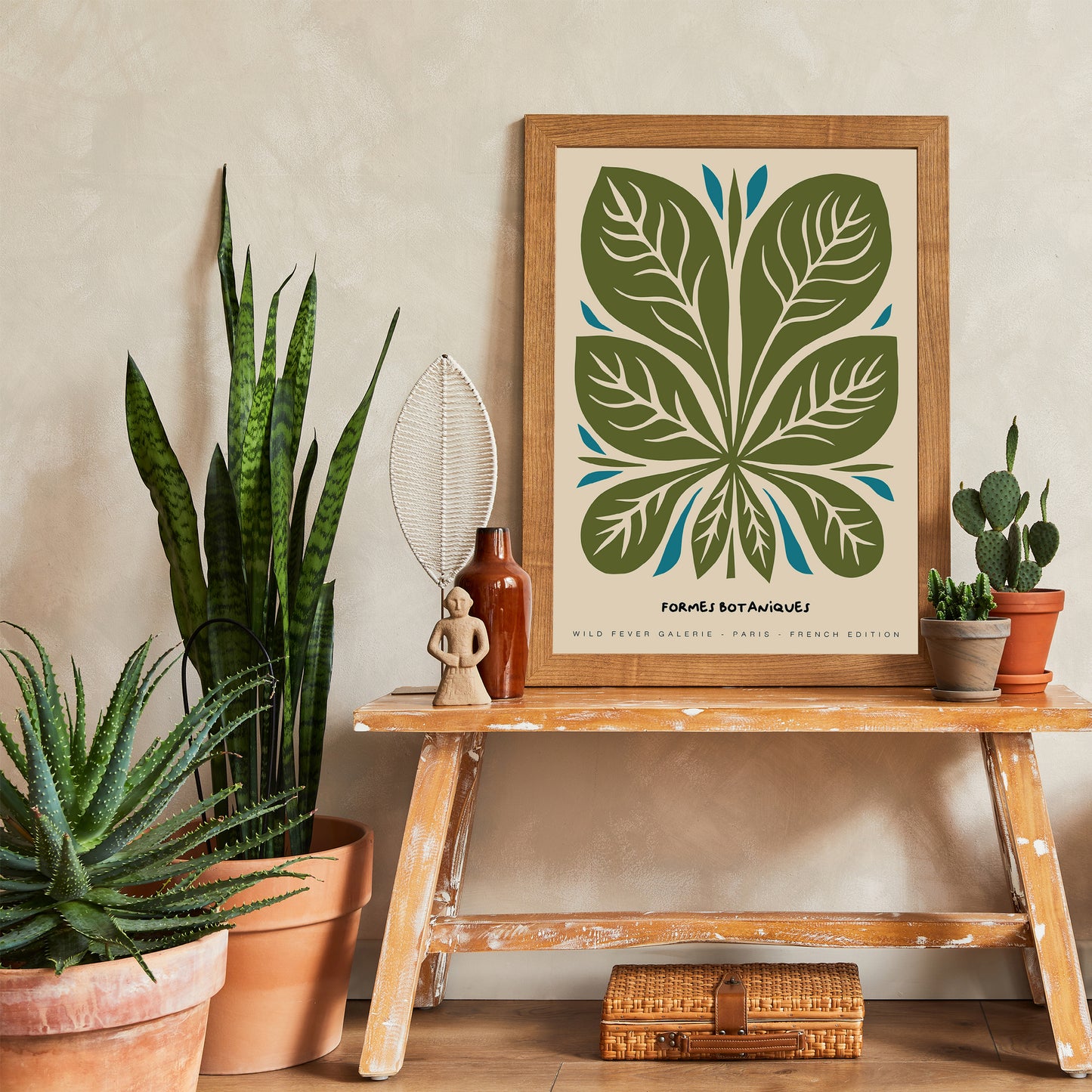 Green Leaf Botanique Art Print