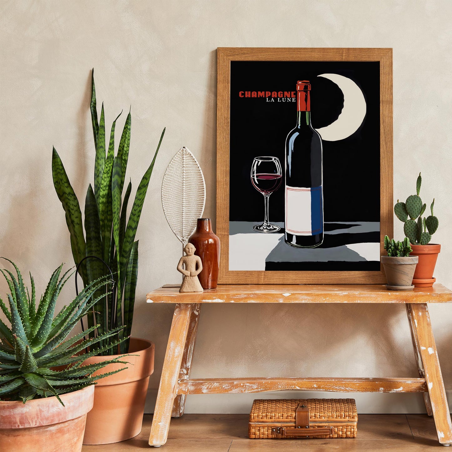 Champagne La Lune Poster Print