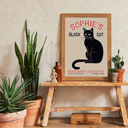 Sophie's Black Cat Bistro Poster