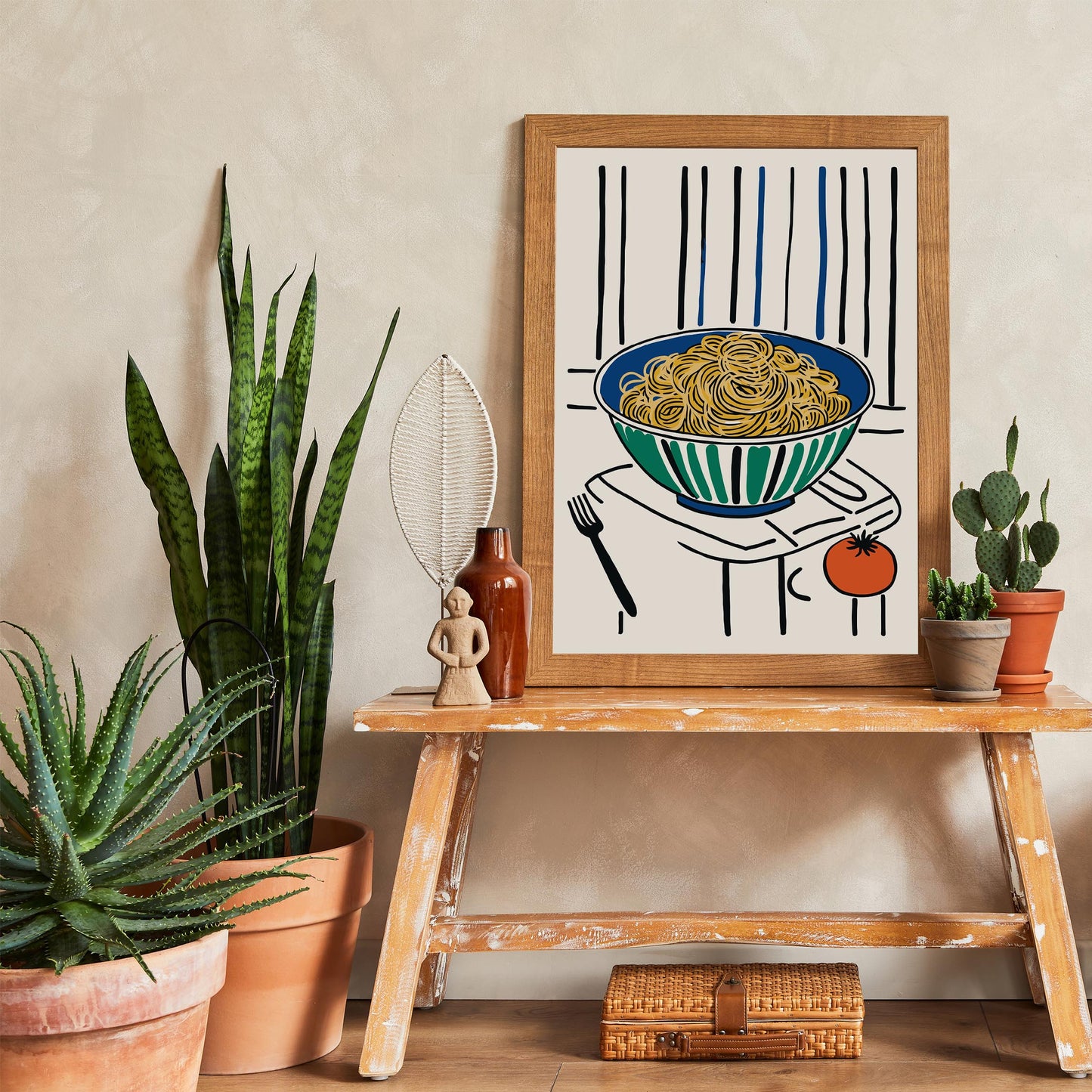 Modern Spaghetti Bowl Kitchen Poster Print