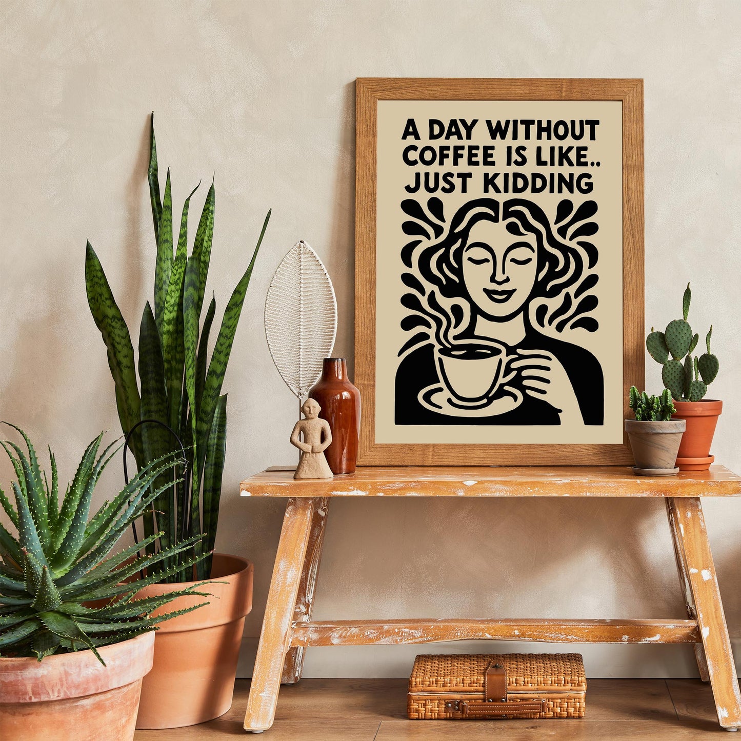 Coffee Quote Wall Art Print