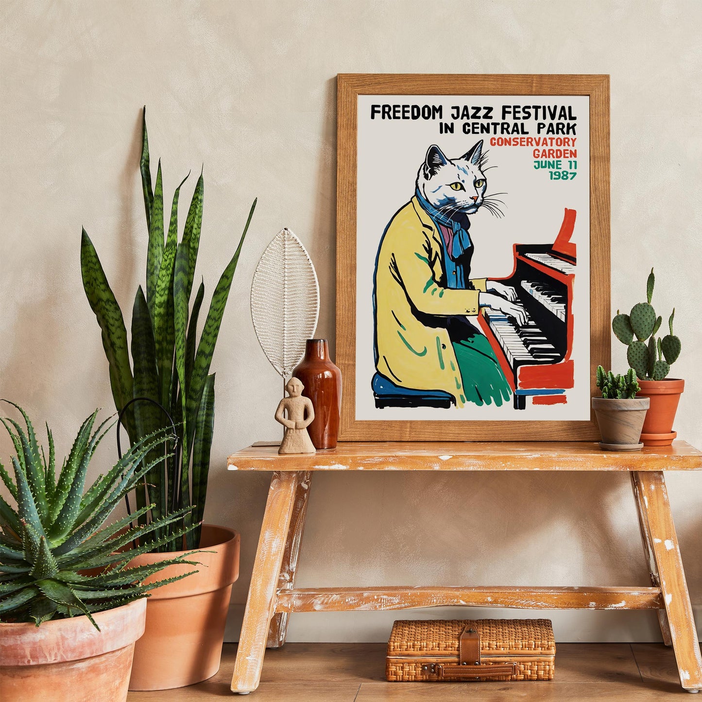 Jazz Festival Cat Poster