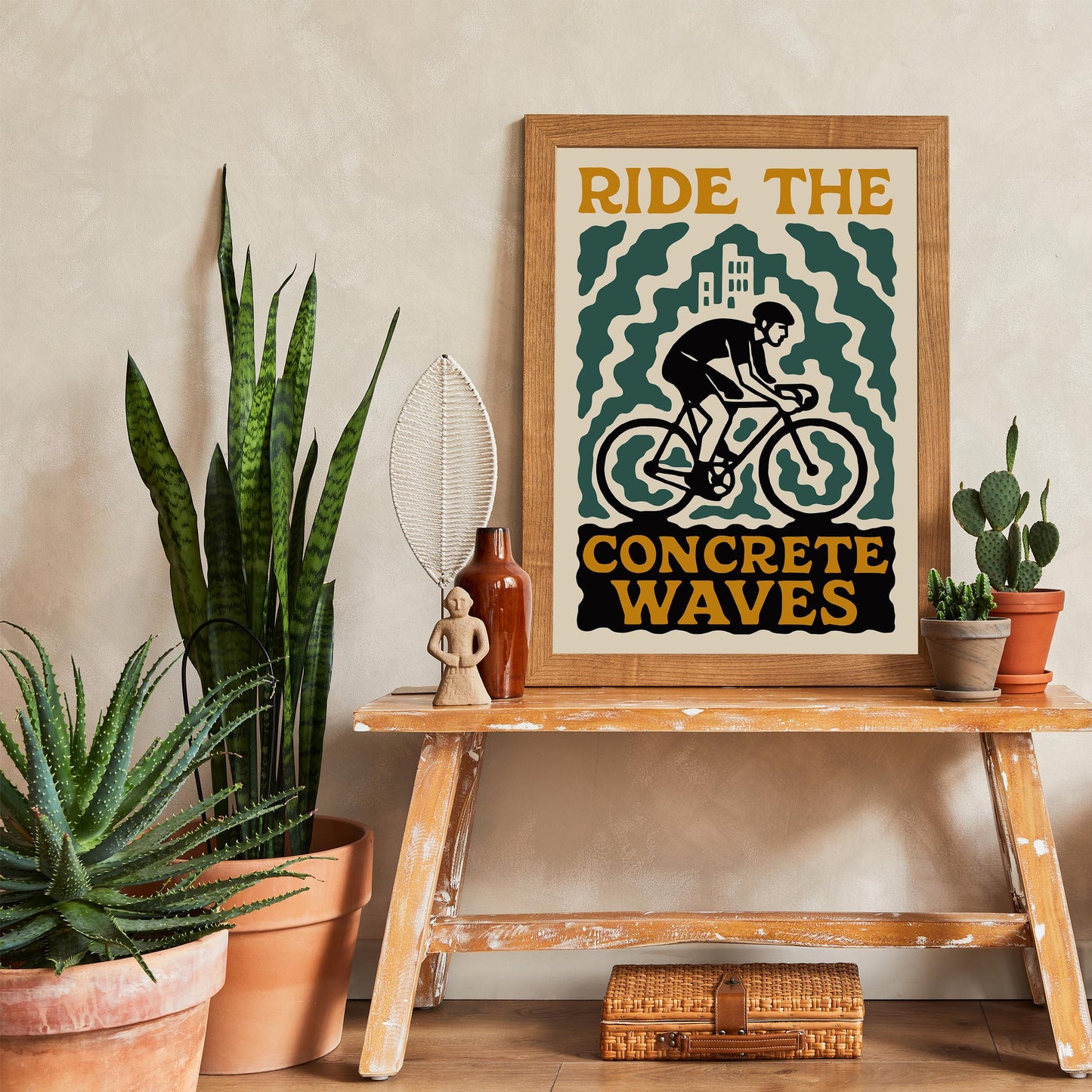 Retro Cycling Poster Print