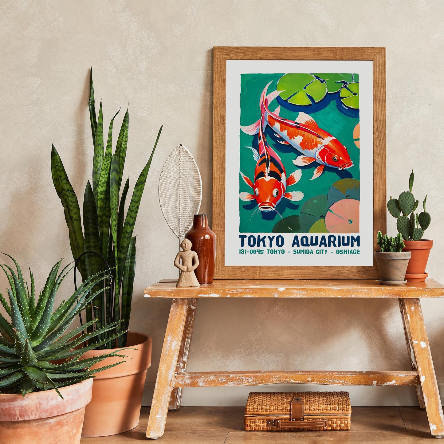 Tokyo Aquarium Koi Fish Poster Print
