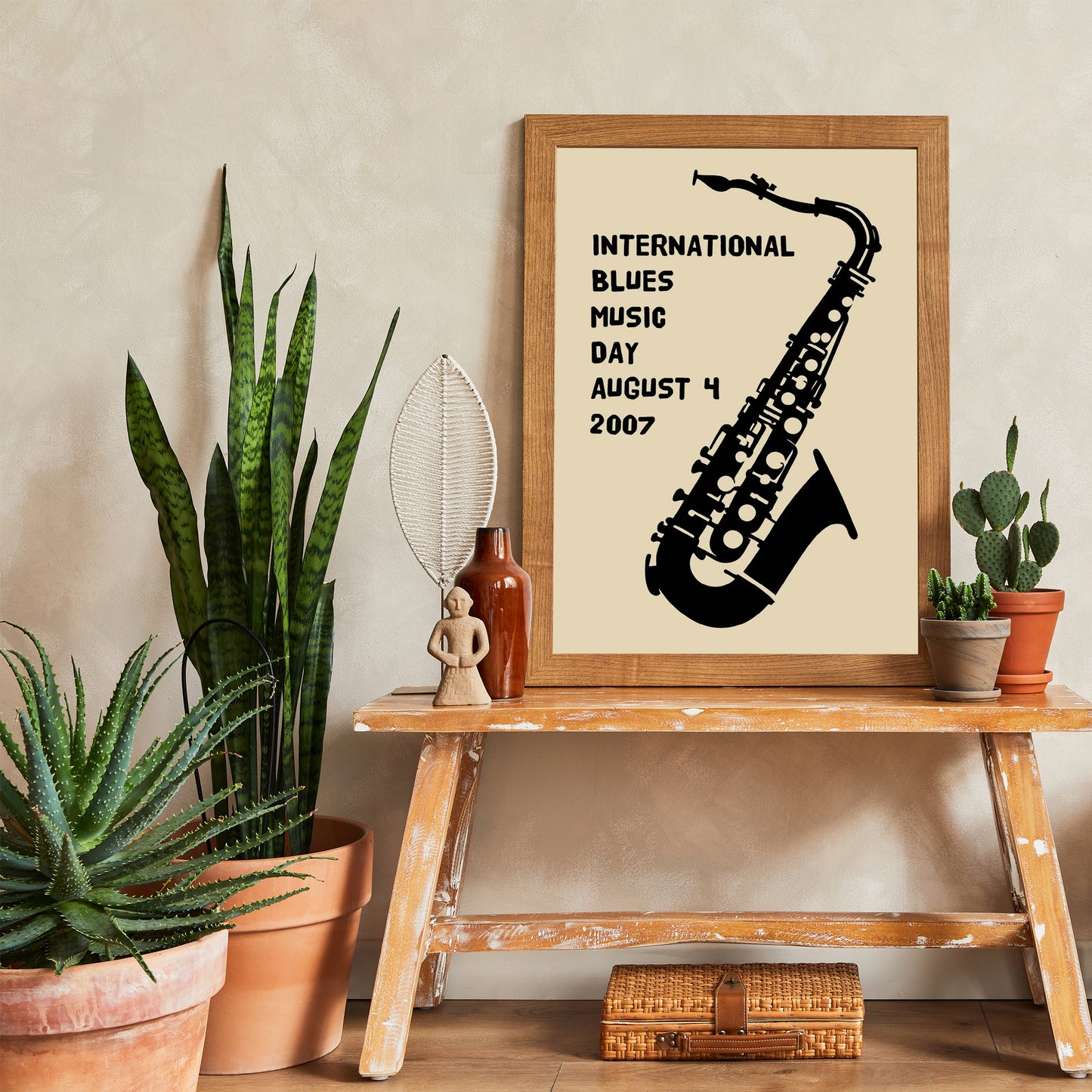 Blues Music Day - Saxophone Poster