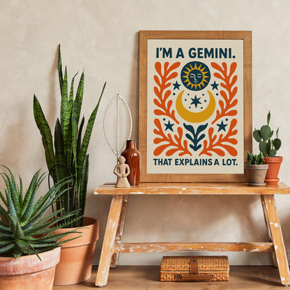 Gemini Zodiac Poster Print