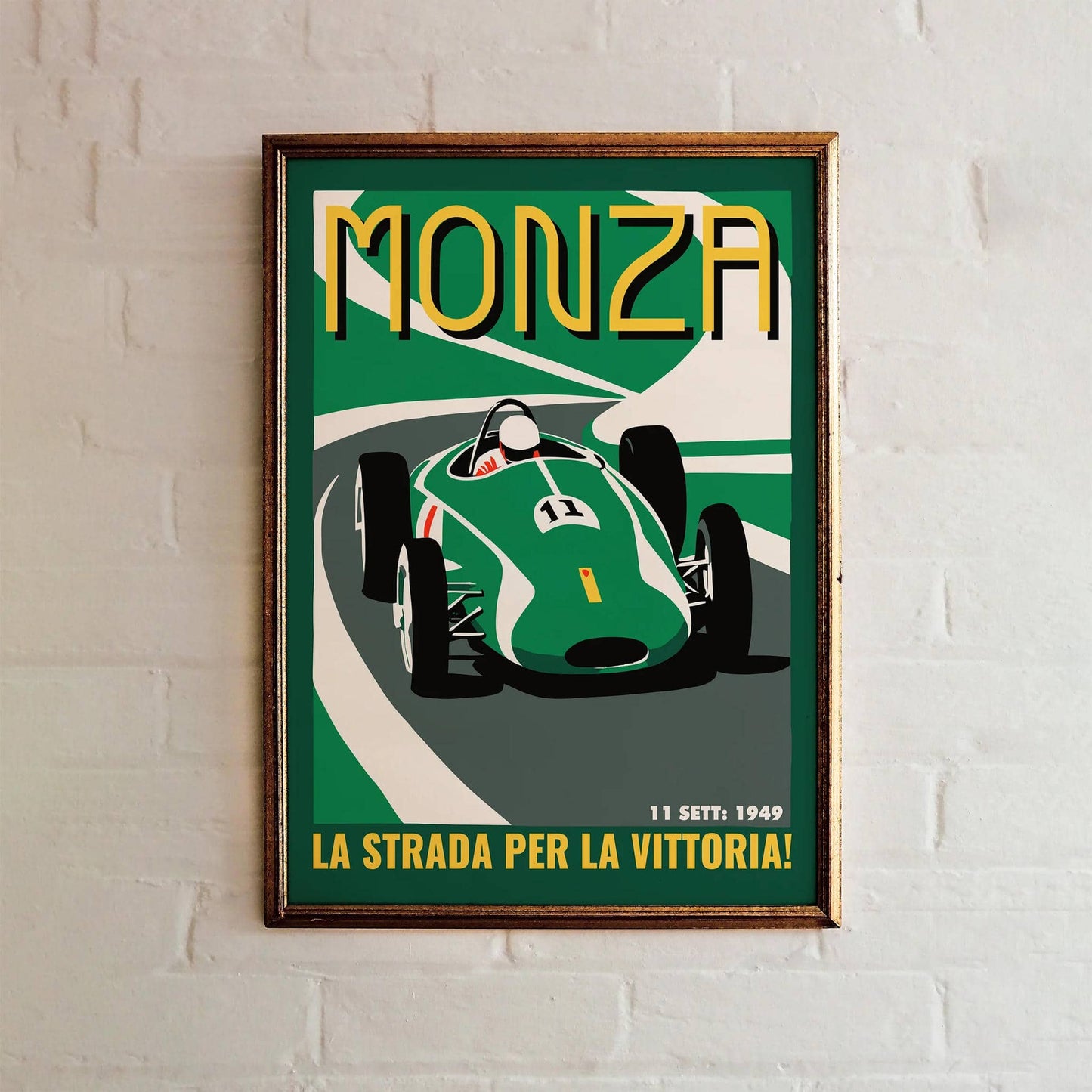 Monza Racetrack Vintage Poster