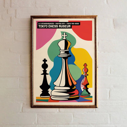 Tokyo Chess Museum Colorful Poster