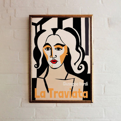 La Traviata Retro Opera Poster
