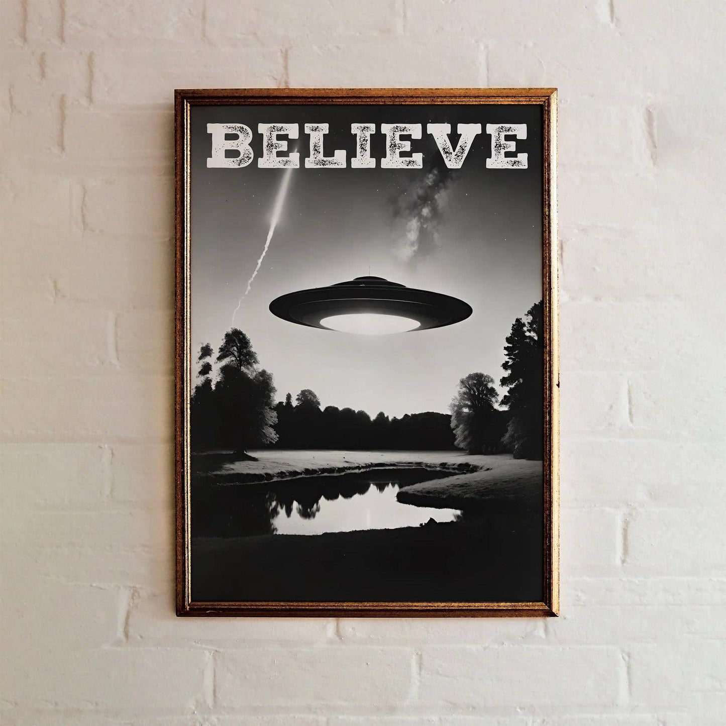 BELIEVE - Vintage UFO Poster