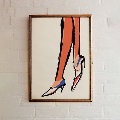 French Fashion Shoes Poster