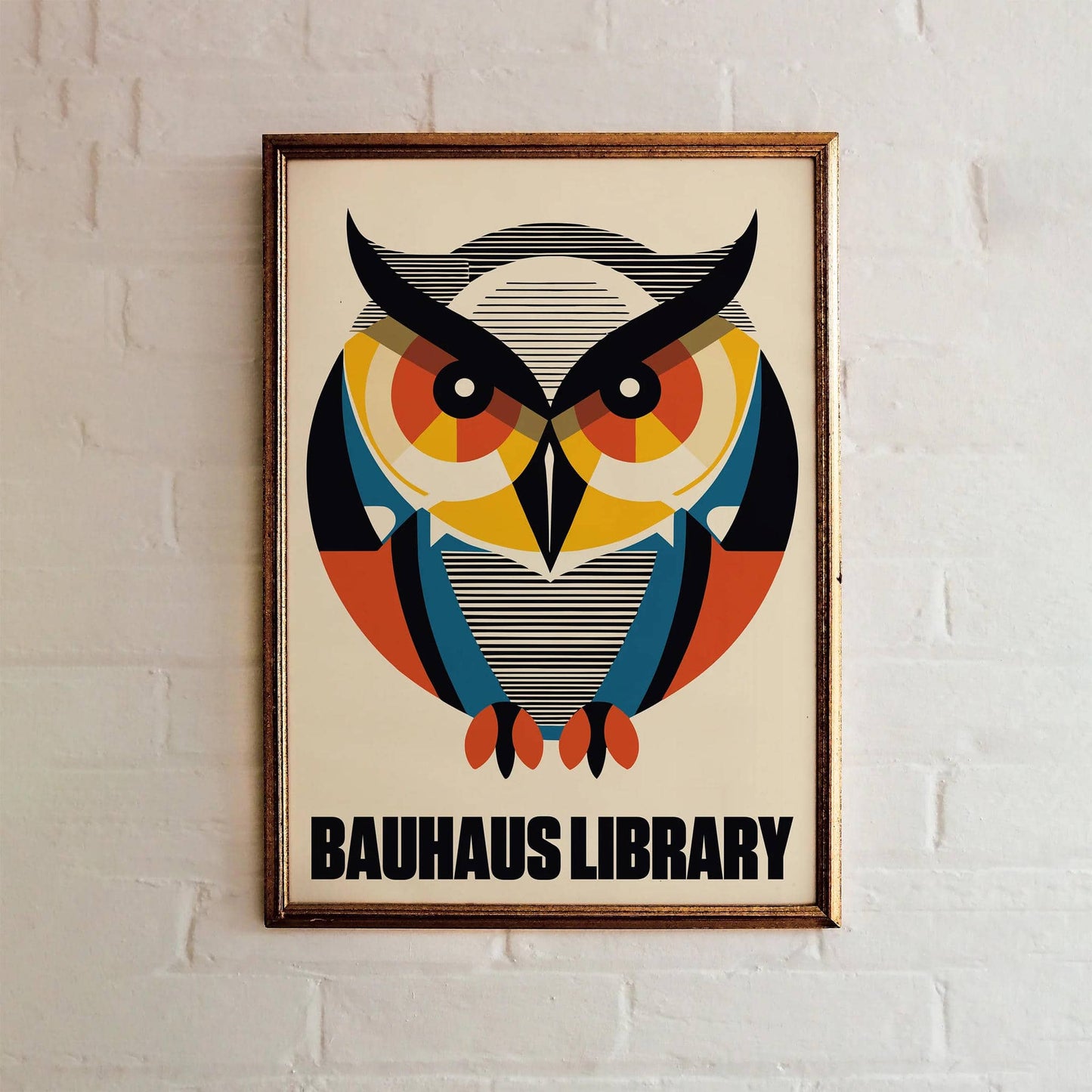 Bauhaus Library Owl Poster