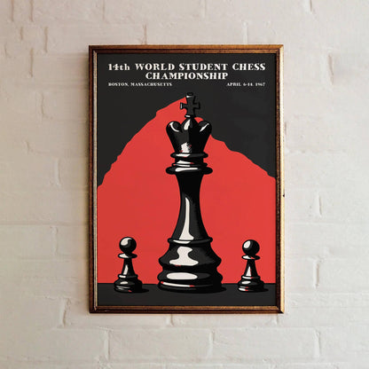 Vintage 1967 Chess Poster