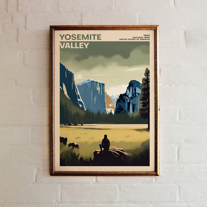 Yosemite Valley National Park Poster Print