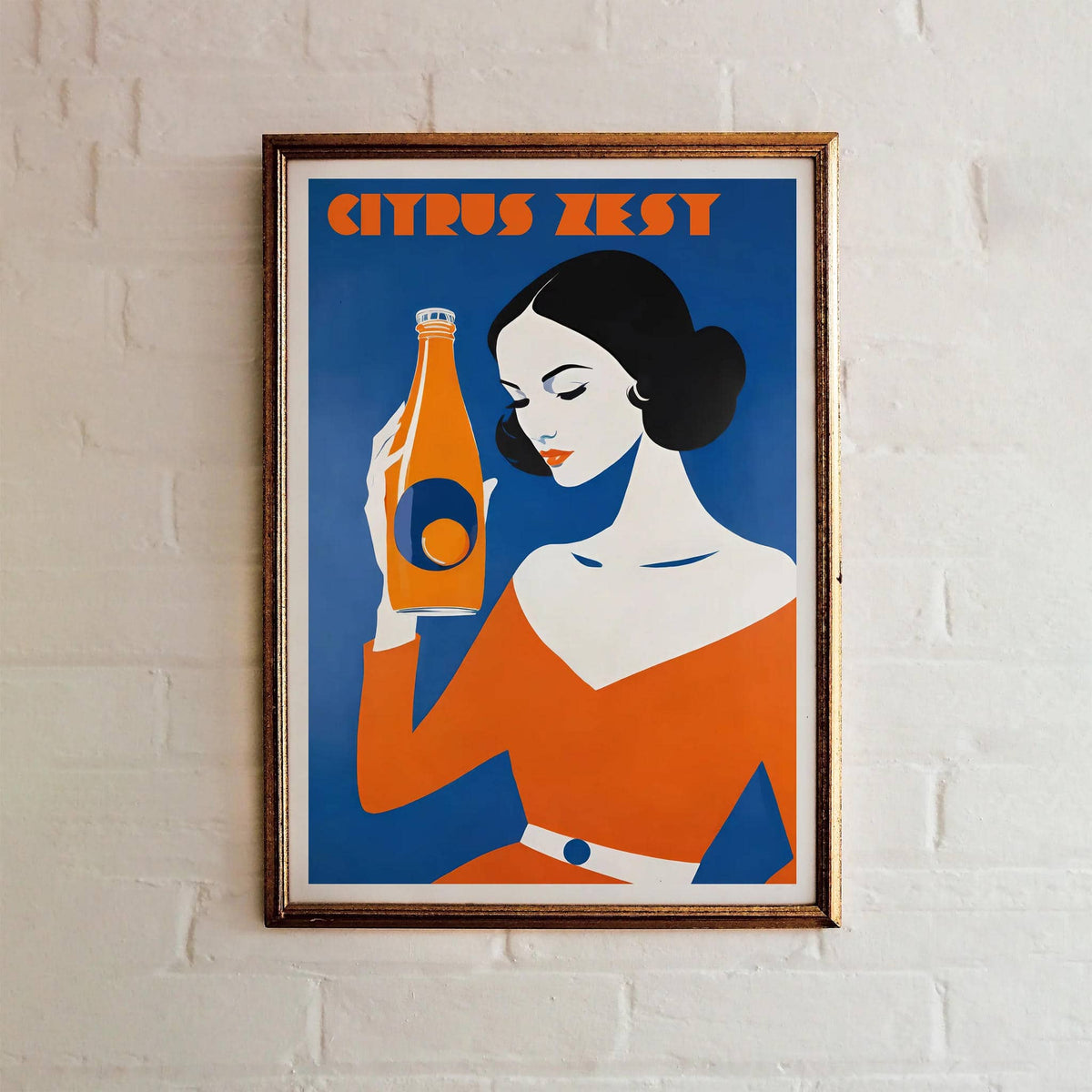 Citrus Zest Vintage Orange Poster – HypeSheriff