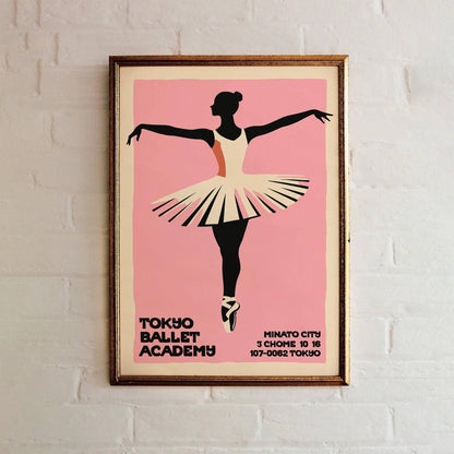 Tokyo Ballet Retro Poster Print