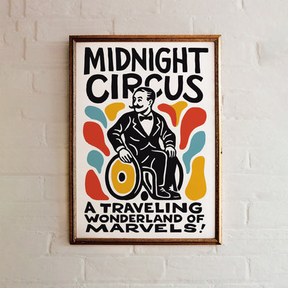 Midnight Circus Retro Show Poster
