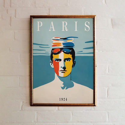 Paris Swimming Art Print