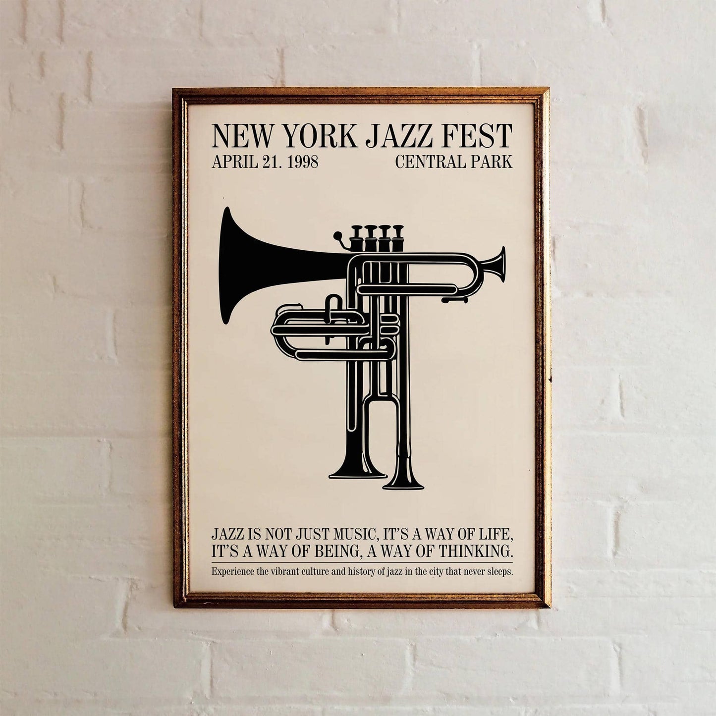 Central Park Jazz Festival Retro Poster