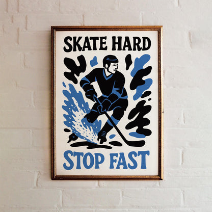 Skate Hard Hockey Poster