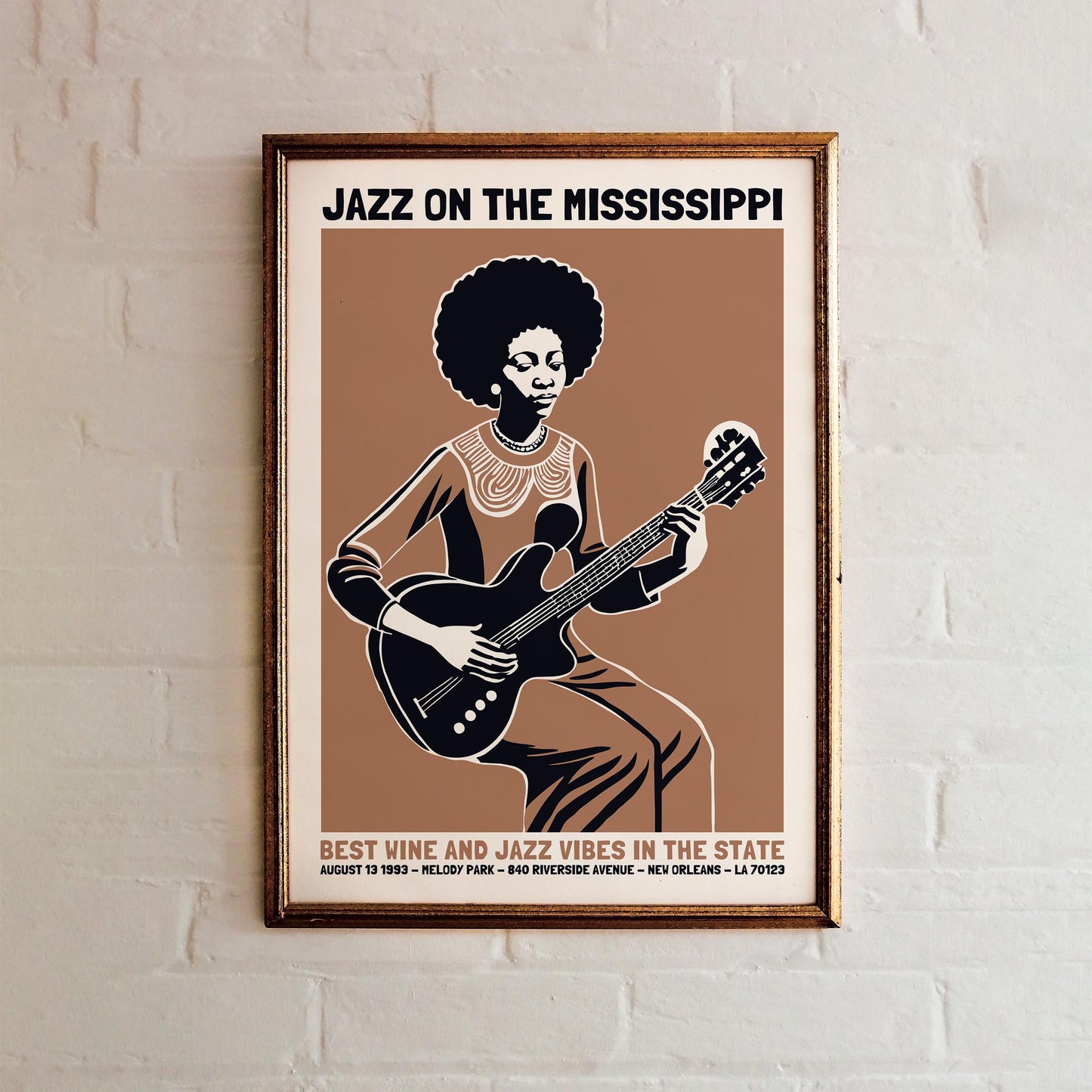 Jazz on the Mississippi Music Poster Print