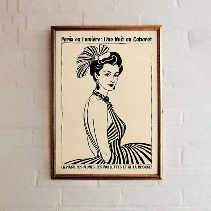 Paris Cabaret Night Poster Print
