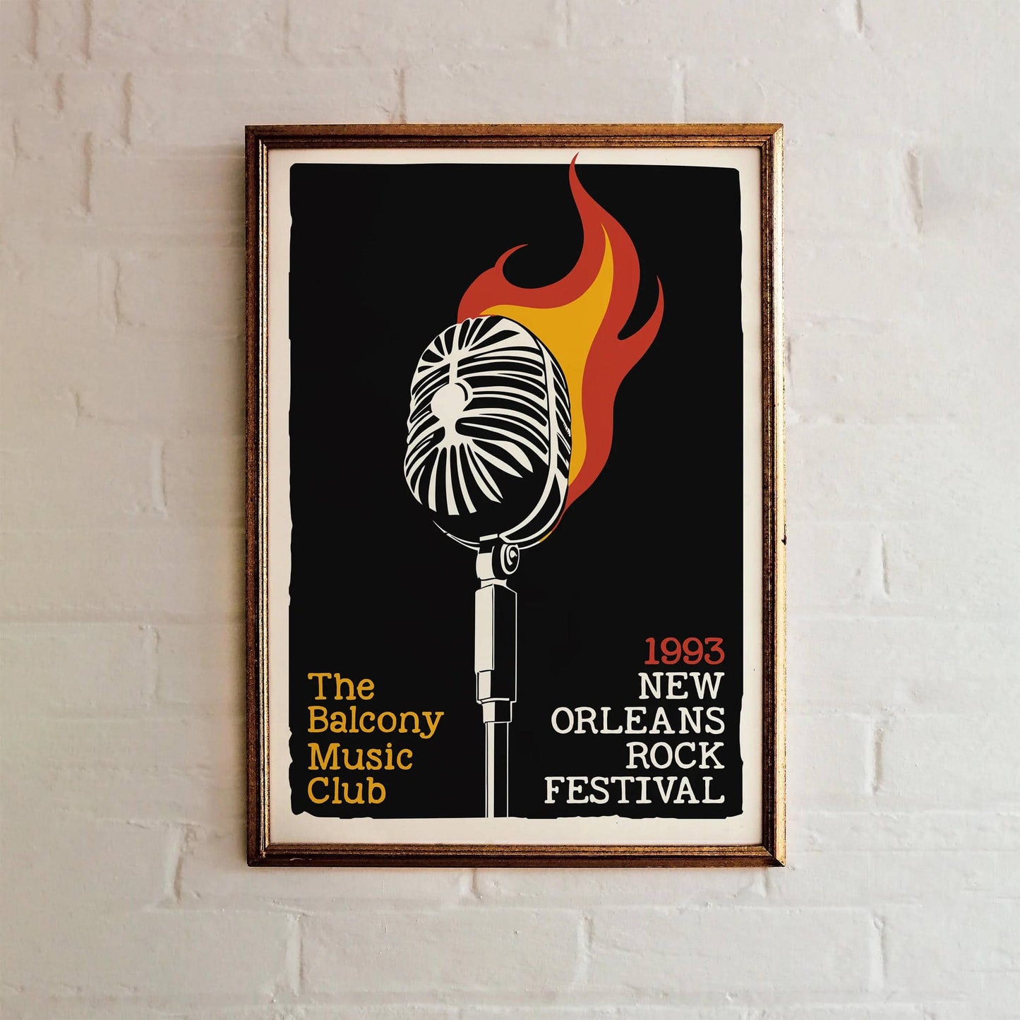 1993 New Orleans Rock Festival Poster Print