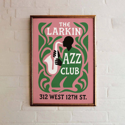 Retro Jazz Night Art Print