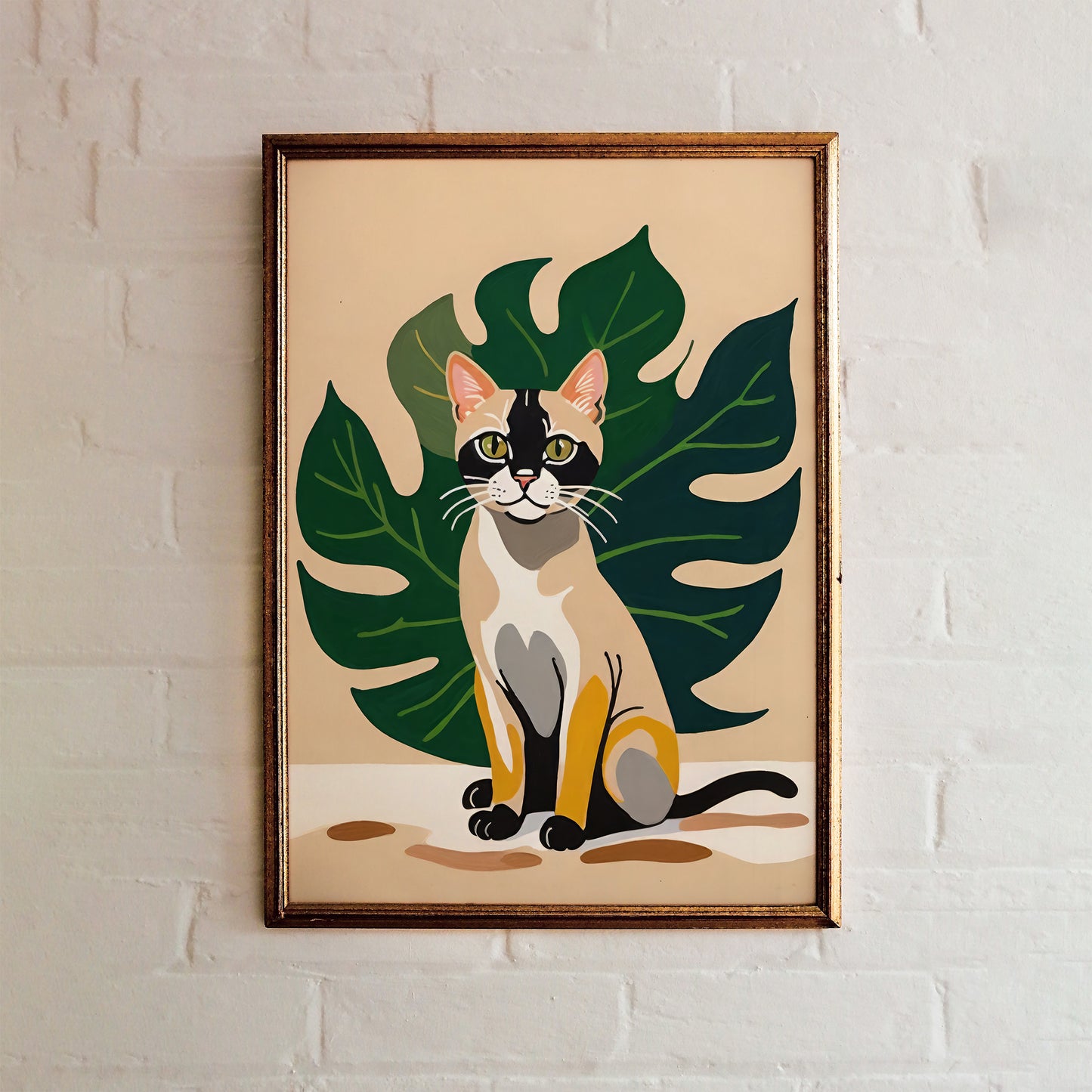 Monstera Cat - Wall Art Print